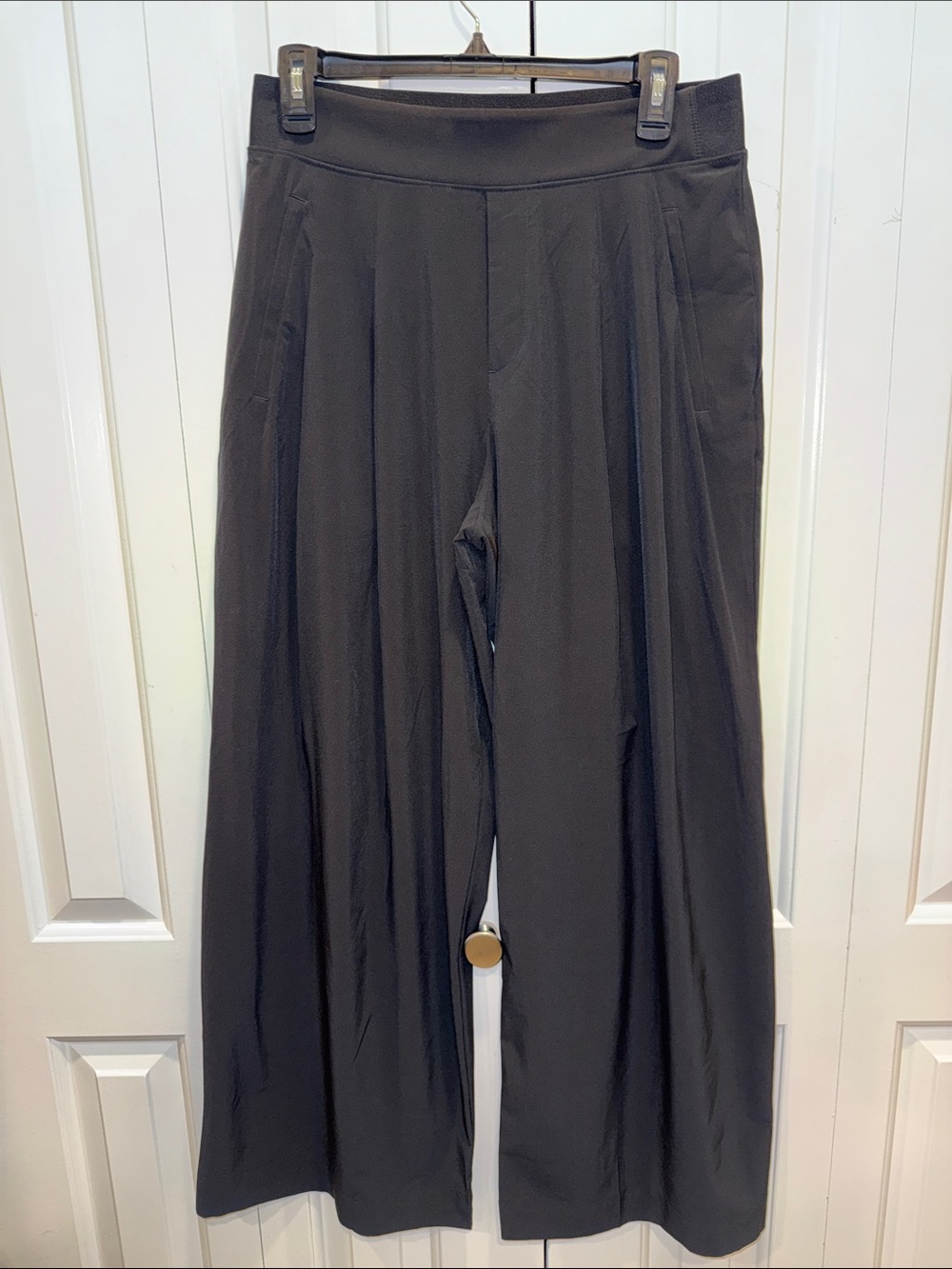 Athleta Black Wide-Leg Pull-On Pants